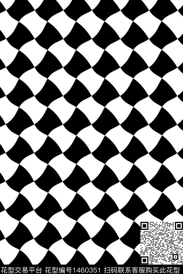 几何格子大牌风传统印花华亿平台下载（图片编号: 1460351） - 瓦栏（Walan）