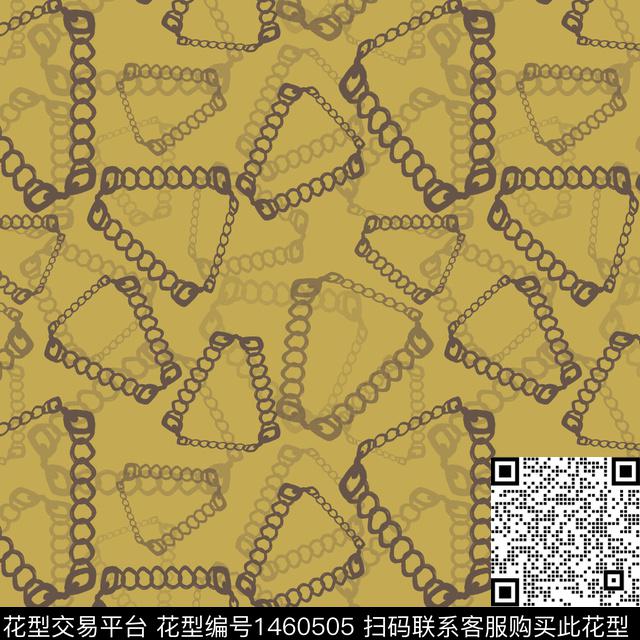 三角形链条大牌风传统印花华亿平台下载（图片编号: 1460505） - 瓦栏（Walan）