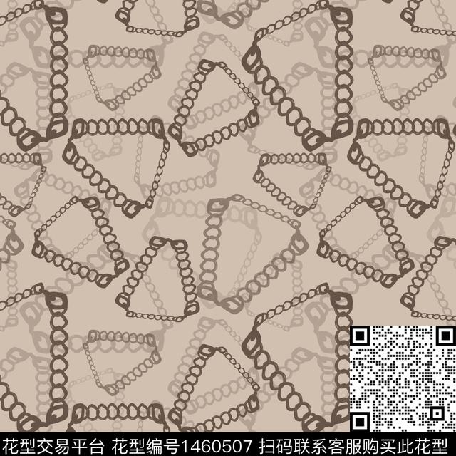 三角形链条大牌风传统印花华亿平台下载（图片编号: 1460507） - 瓦栏（Walan）