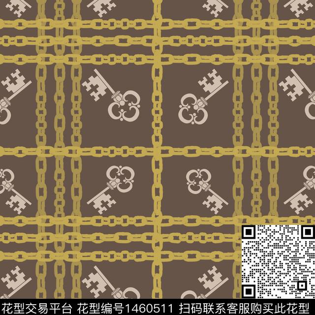格子链条大牌风传统印花华亿平台下载（图片编号: 1460511） - 瓦栏（Walan）