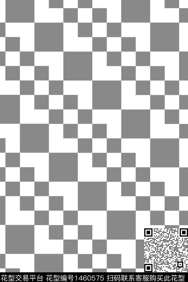 几何格子大牌风传统印花华亿平台下载（图片编号: 1460575） - 瓦栏（Walan）