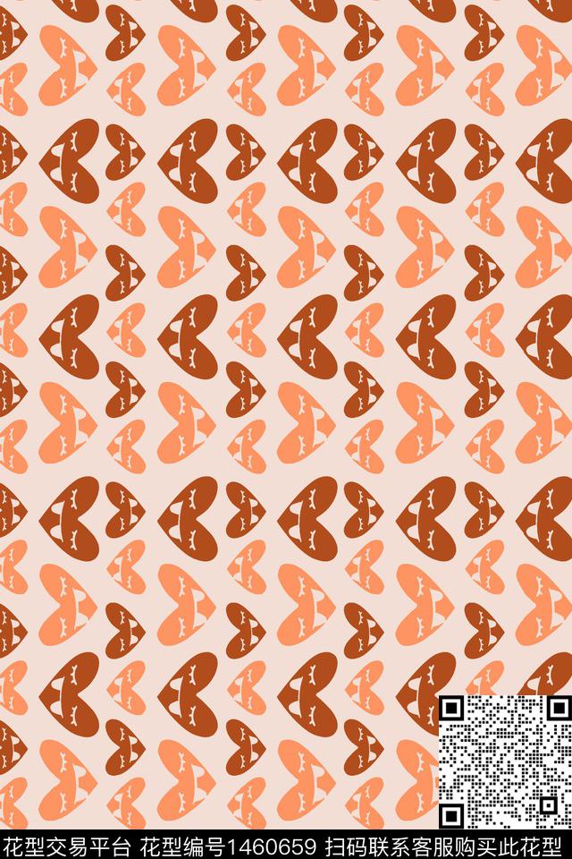 几何大牌风年轻女性数码印花华亿平台下载（图片编号: 1460659） - 瓦栏（Walan）