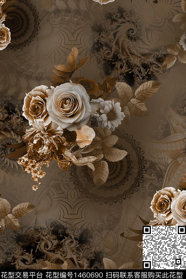 几何民族风雕印华亿平台数码印花华亿平台下载（图片编号: 1460690） - 瓦栏（Walan）