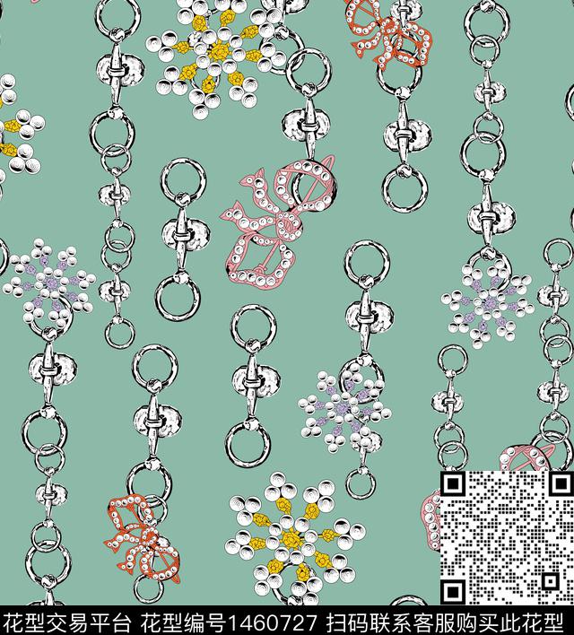 连衣裙链条女装数码印花华亿平台下载（图片编号: 1460727） - 瓦栏（Walan）