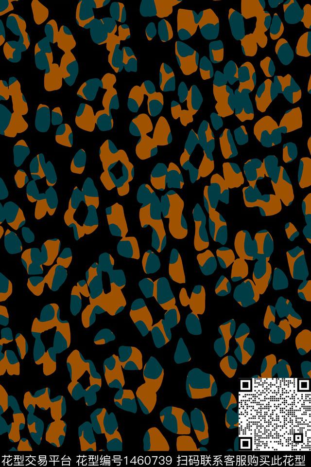 几何花卉大牌风抽象传统印花华亿平台下载（图片编号: 1460739） - 瓦栏（Walan）