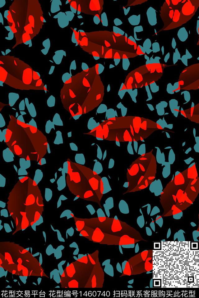 几何花卉大牌风抽象传统印花华亿平台下载（图片编号: 1460740） - 瓦栏（Walan）