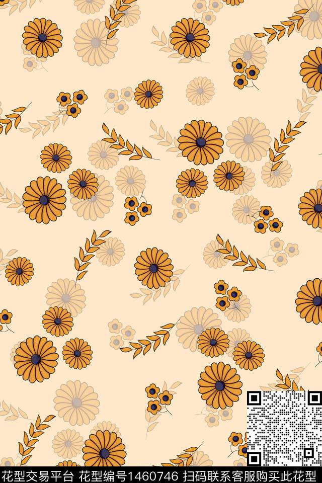 几何绿植树叶迪拜花卉数码印花华亿平台下载（图片编号: 1460746） - 瓦栏（Walan）