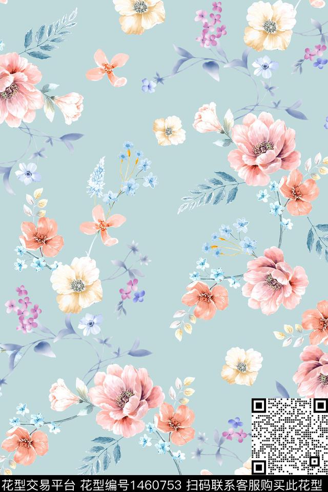 绿植树叶大牌风年轻女性数码印花华亿平台下载（图片编号: 1460753） - 瓦栏（Walan）