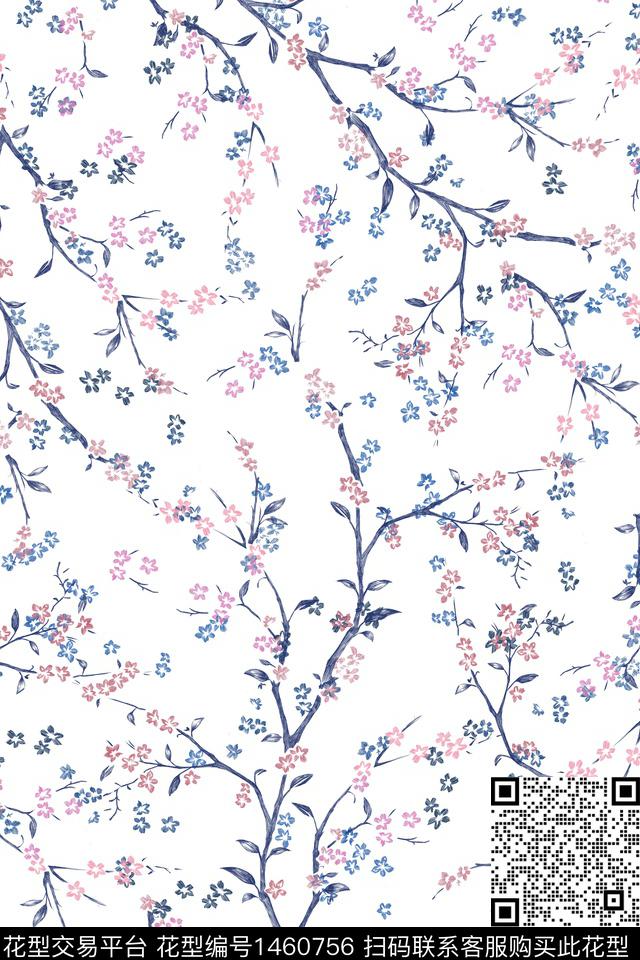 绿植树叶大牌风年轻女性数码印花华亿平台下载（图片编号: 1460756） - 瓦栏（Walan）