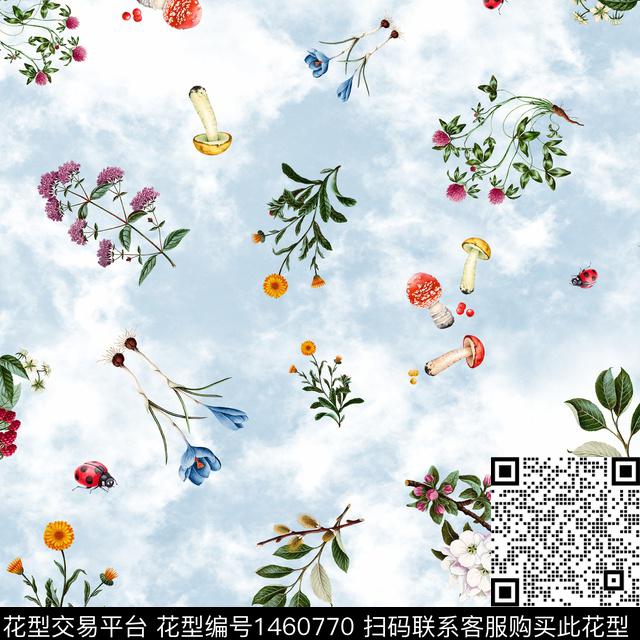 大牌风小清新小碎花数码印花华亿平台下载（图片编号: 1460770） - 瓦栏（Walan）