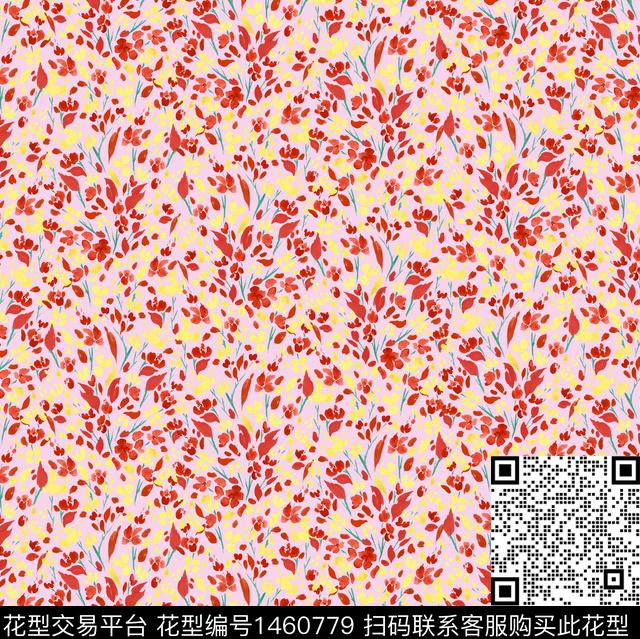 字母大牌风小碎花传统印花华亿平台下载（图片编号: 1460779） - 瓦栏（Walan）