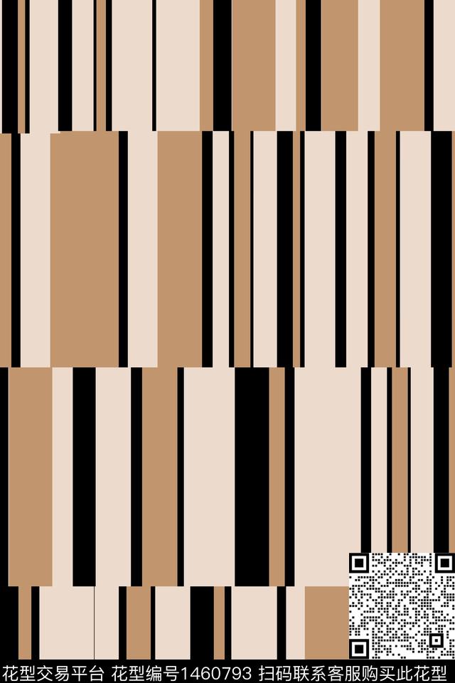 几何时尚真丝数码印花华亿平台下载（图片编号: 1460793） - 瓦栏（Walan）