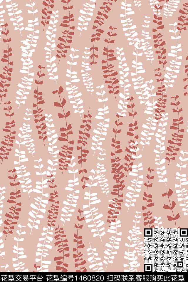 趋势华亿平台抽象花卉小清新数码印花华亿平台下载（图片编号: 1460820） - 瓦栏（Walan）