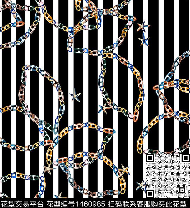 连衣裙女装链条数码印花华亿平台下载（图片编号: 1460985） - 瓦栏（Walan）