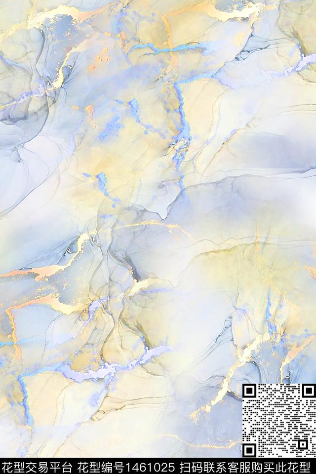 小清新抽象真丝数码印花华亿平台下载（图片编号: 1461025） - 瓦栏（Walan）