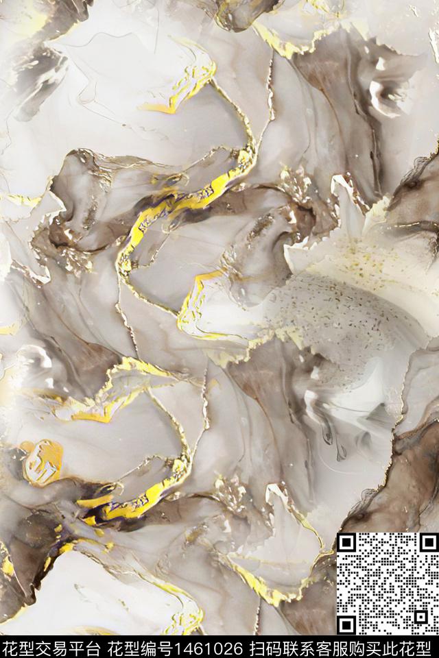 小清新抽象真丝数码印花华亿平台下载（图片编号: 1461026） - 瓦栏（Walan）