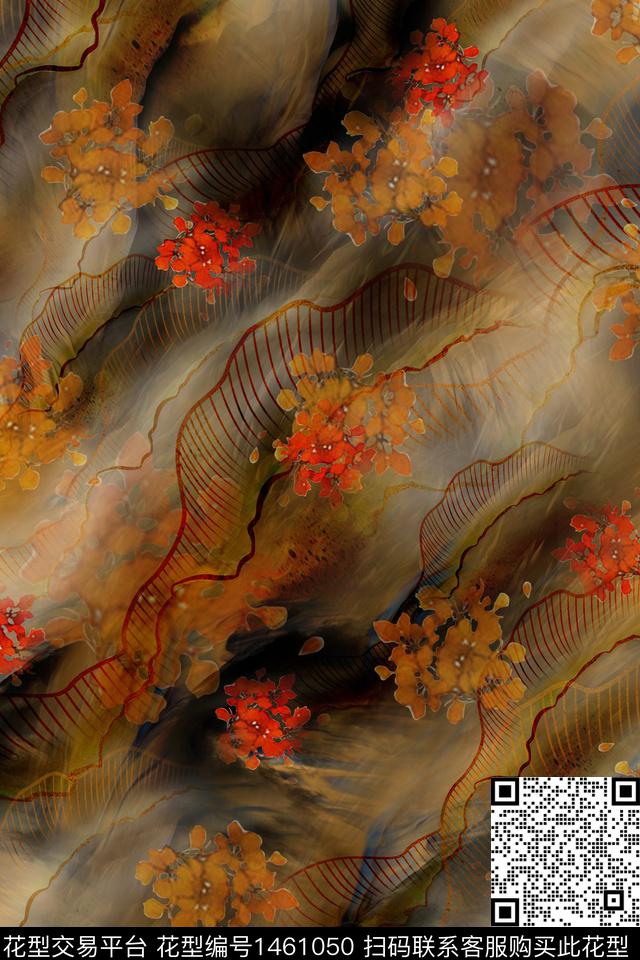 香云纱中东中老年数码印花华亿平台下载（图片编号: 1461050） - 瓦栏（Walan）