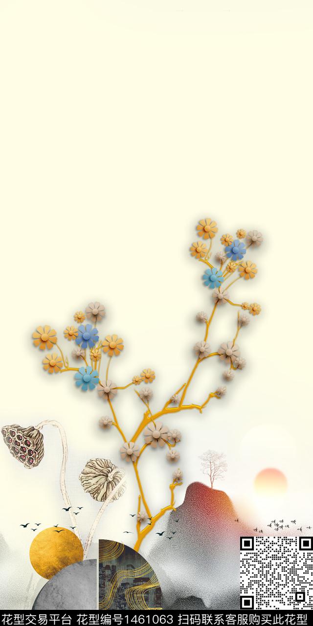 时尚旗袍中国风数码印花华亿平台下载（图片编号: 1461063） - 瓦栏（Walan）