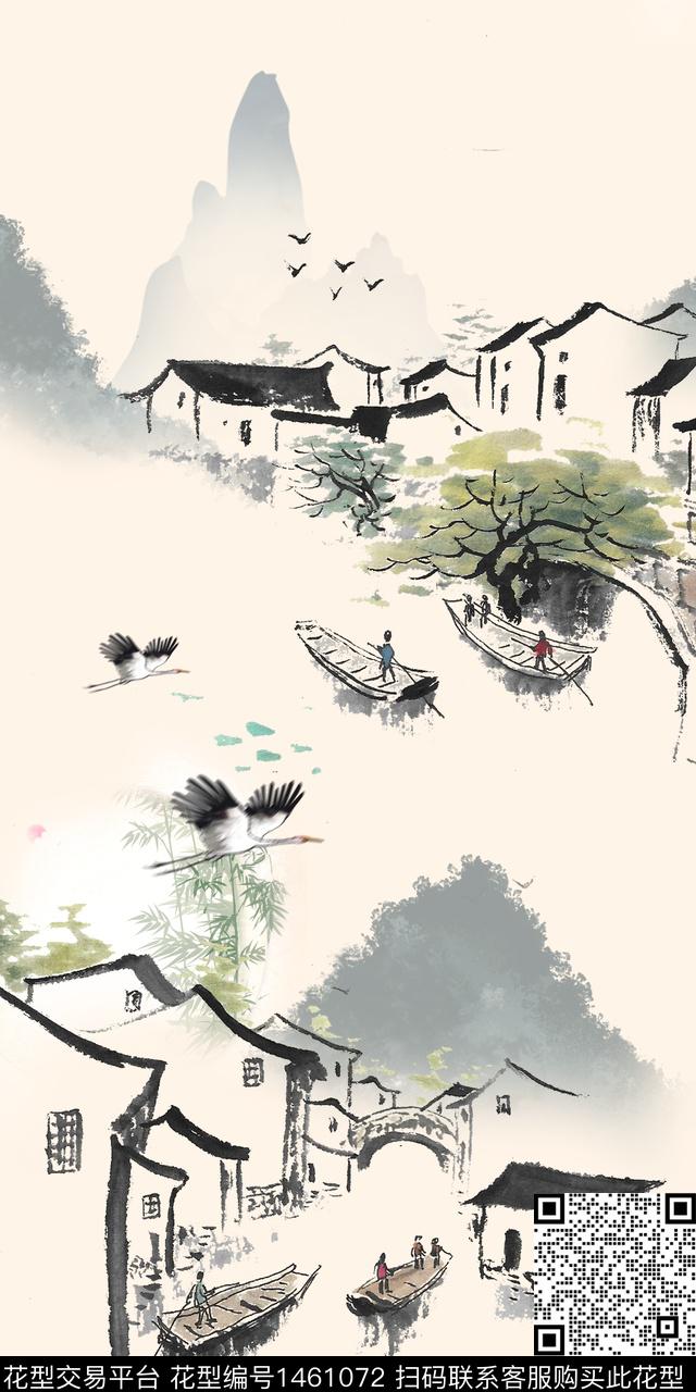 时尚旗袍中国风数码印花华亿平台下载（图片编号: 1461072） - 瓦栏（Walan）