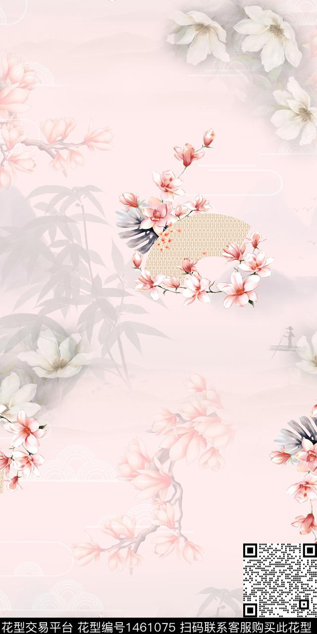 时尚旗袍中国风数码印花华亿平台下载（图片编号: 1461075） - 瓦栏（Walan）