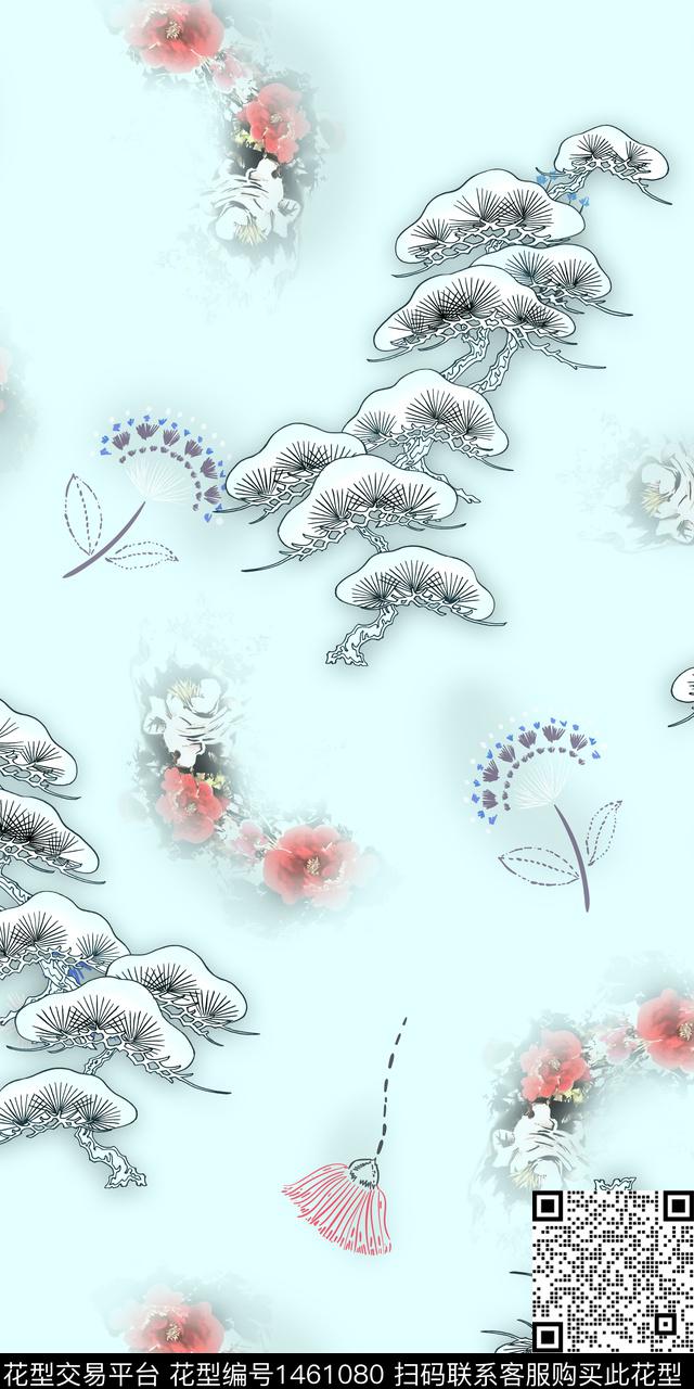 时尚旗袍中国风数码印花华亿平台下载（图片编号: 1461080） - 瓦栏（Walan）