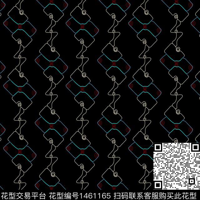 几何简约男装传统印花华亿平台下载（图片编号: 1461165） - 瓦栏（Walan）