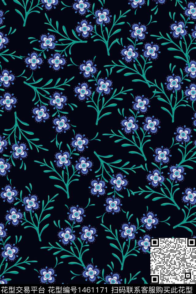 女装花卉大牌风数码印花华亿平台下载（图片编号: 1461171） - 瓦栏（Walan）