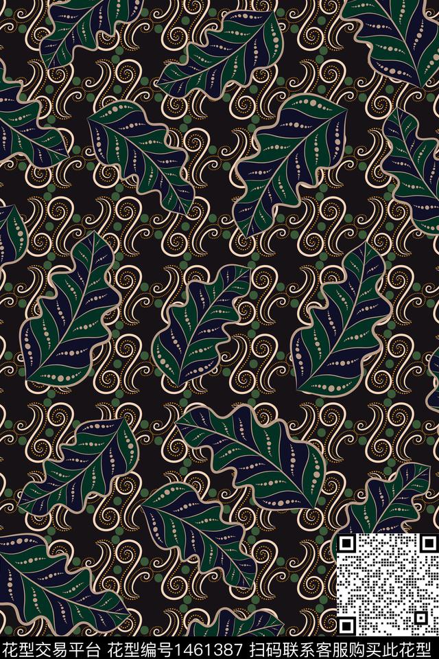 女装花卉大牌风数码印花华亿平台下载（图片编号: 1461387） - 瓦栏（Walan）