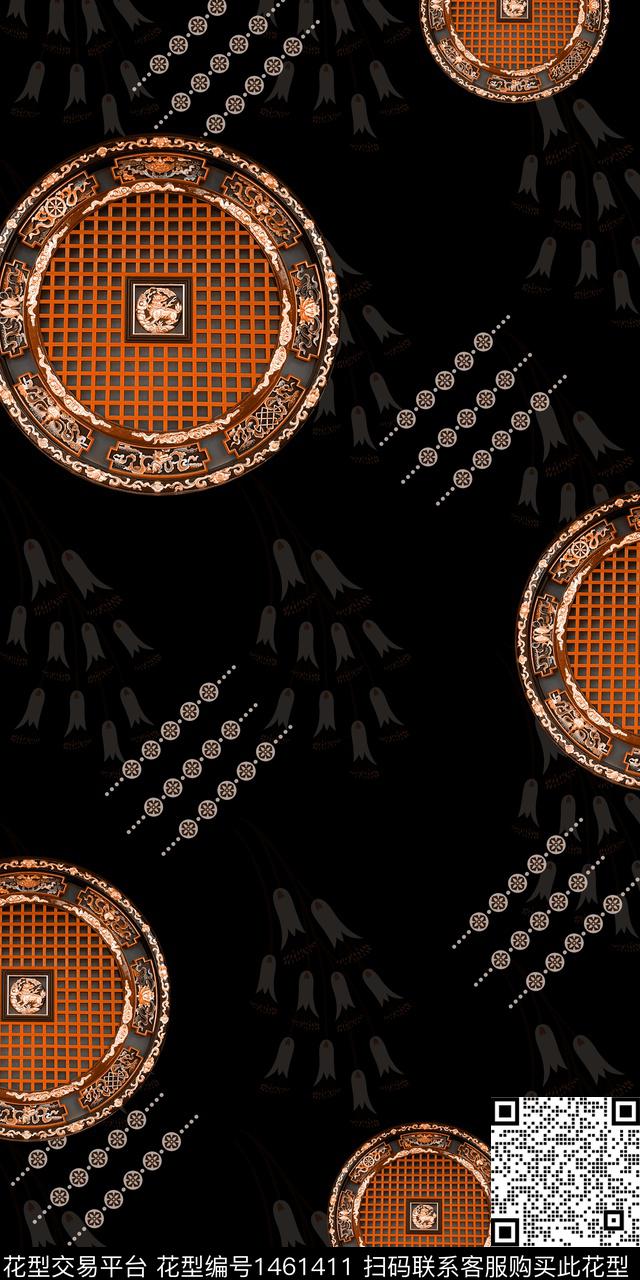 几何民族风雕印华亿平台数码印花华亿平台下载（图片编号: 1461411） - 瓦栏（Walan）