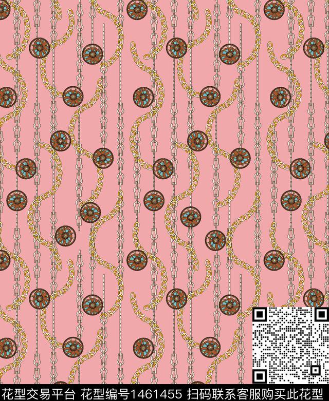 连衣裙女装链条数码印花华亿平台下载（图片编号: 1461455） - 瓦栏（Walan）