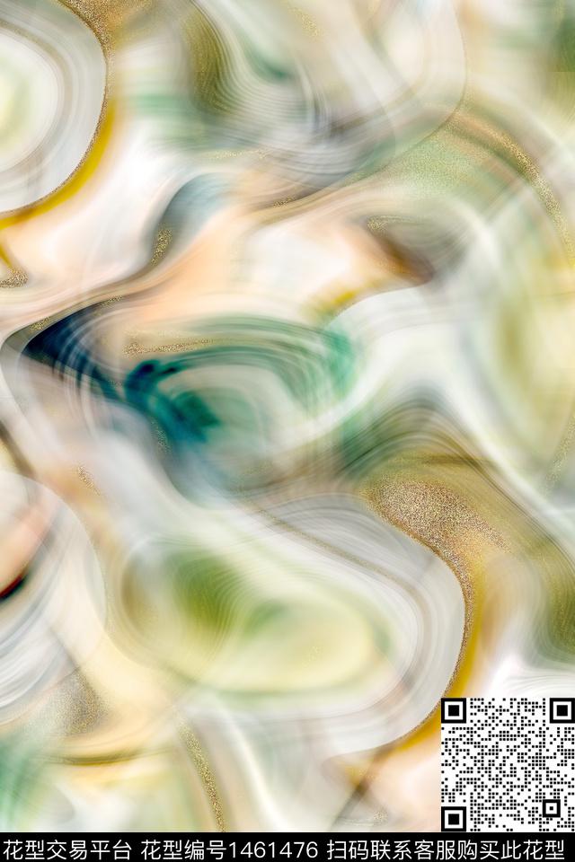 肌理扎染华亿平台大牌风数码印花华亿平台下载（图片编号: 1461476） - 瓦栏（Walan）