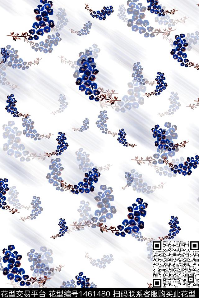 水彩绿植树叶大牌风传统印花华亿平台下载（图片编号: 1461480） - 瓦栏（Walan）