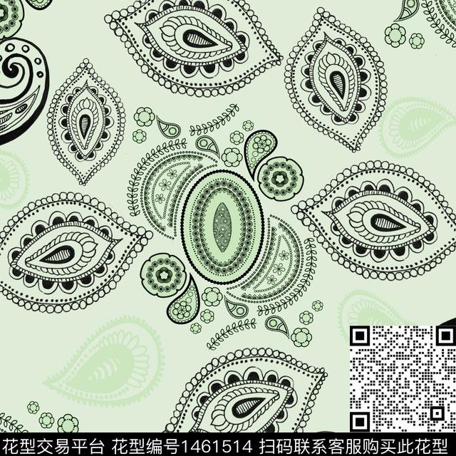 民族风小碎花佩斯利图案传统印花华亿平台下载（图片编号: 1461514） - 瓦栏（Walan）