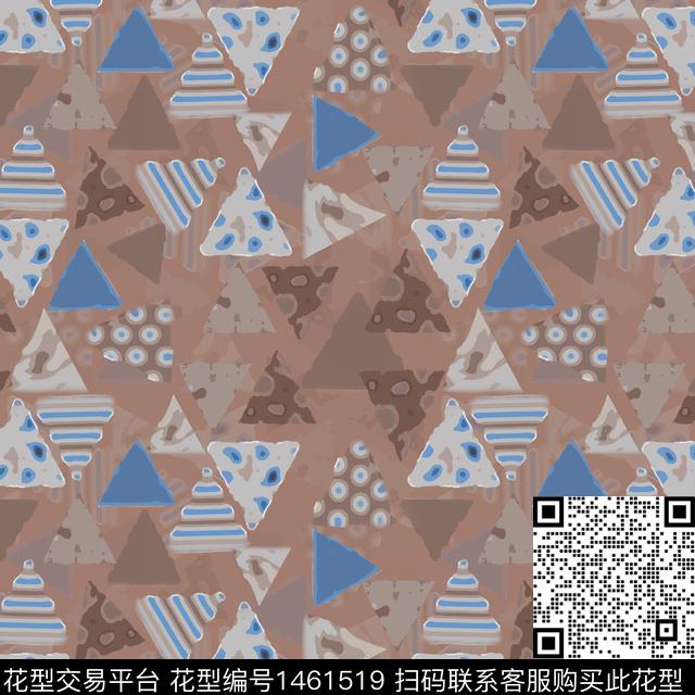 几何三角形大牌风传统印花华亿平台下载（图片编号: 1461519） - 瓦栏（Walan）