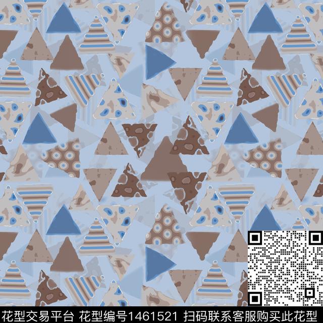 几何三角形大牌风传统印花华亿平台下载（图片编号: 1461521） - 瓦栏（Walan）