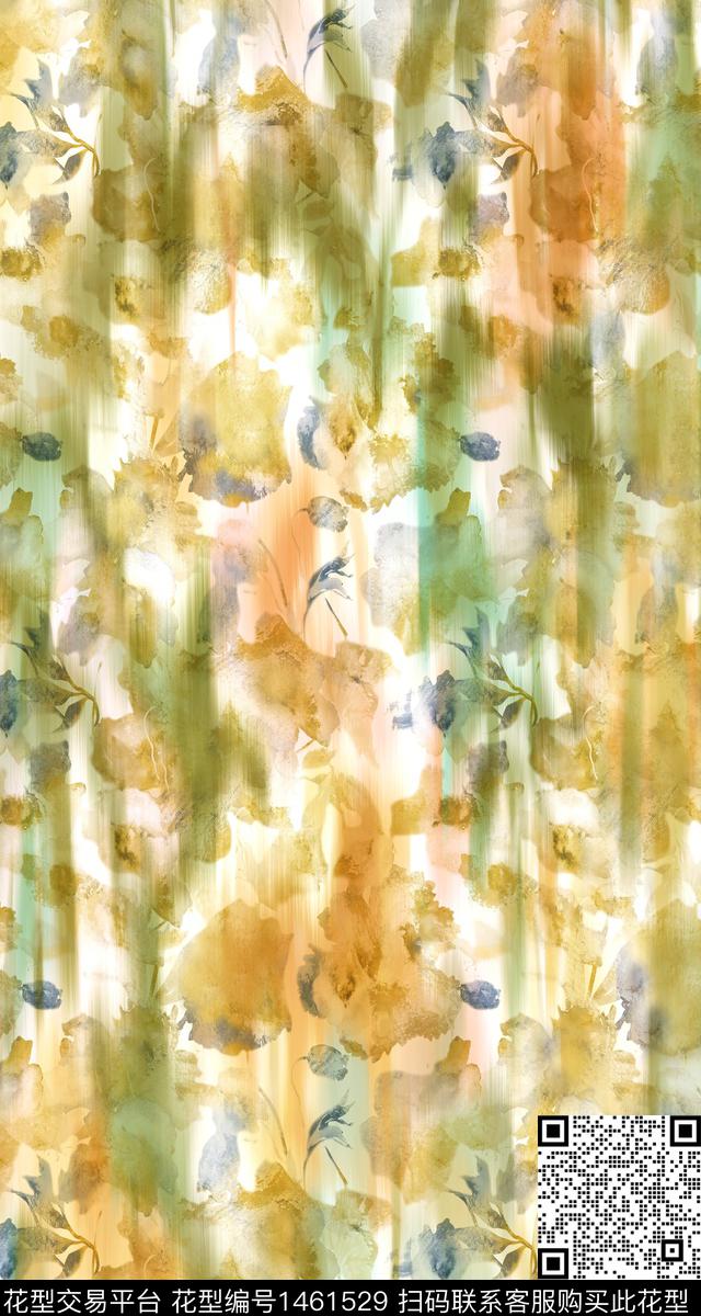 扎染华亿平台小清新真丝数码印花华亿平台下载（图片编号: 1461529） - 瓦栏（Walan）