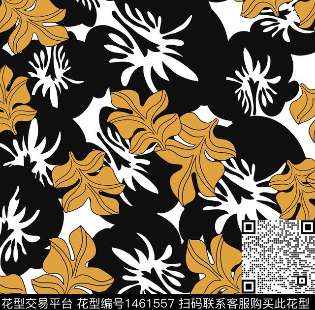 花卉抽象手绘传统印花华亿平台下载（图片编号: 1461557） - 瓦栏（Walan）
