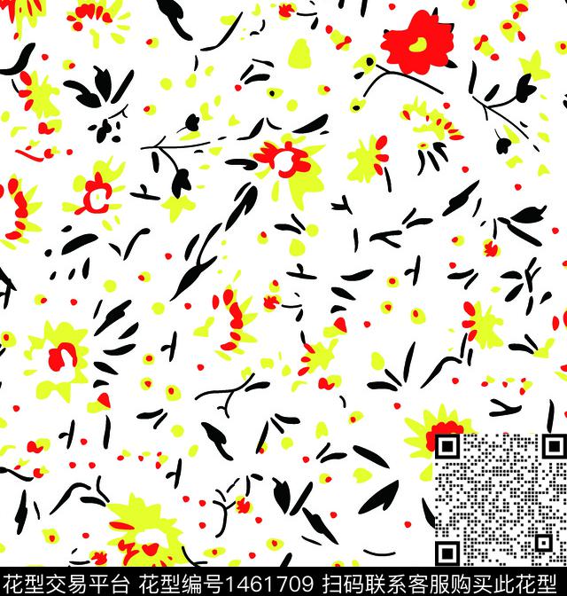 连衣裙大牌风小碎花传统印花华亿平台下载（图片编号: 1461709） - 瓦栏（Walan）