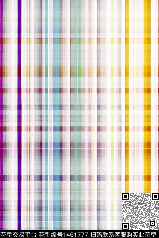 几何肌理格子数码印花华亿平台下载（图片编号: 1461777） - 瓦栏（Walan）
