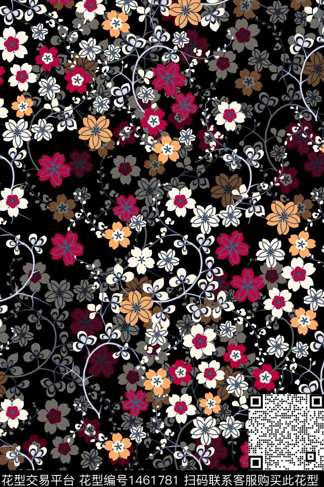 民族风大牌风香云纱数码印花华亿平台下载（图片编号: 1461781） - 瓦栏（Walan）