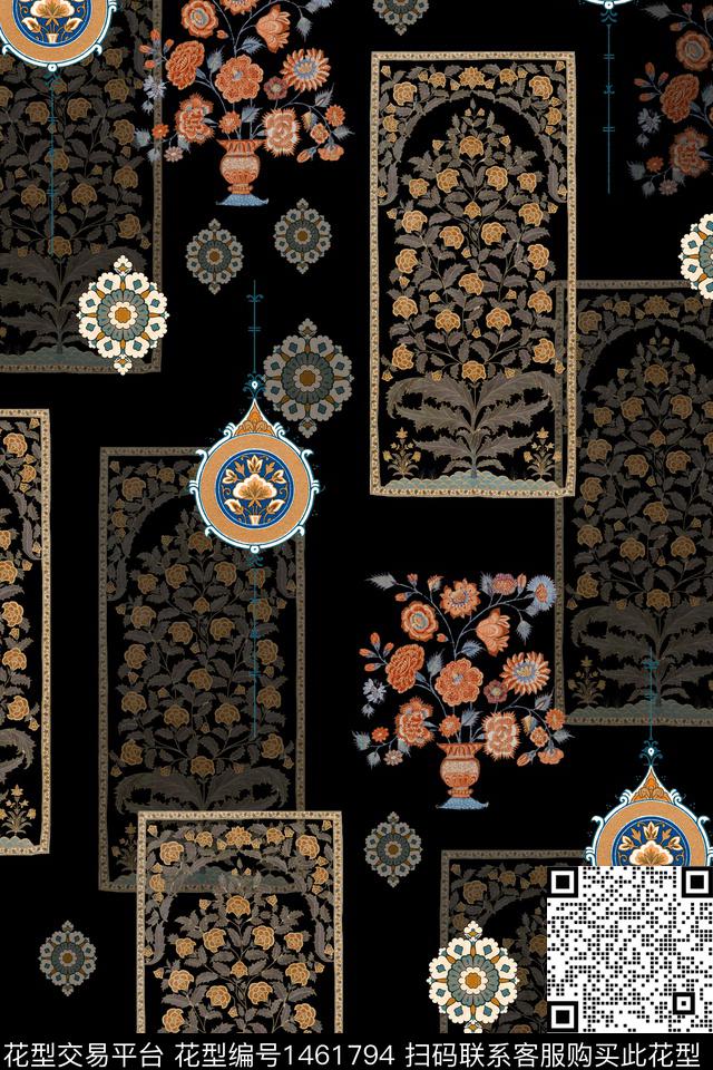 大牌风香云纱雕印华亿平台数码印花华亿平台下载（图片编号: 1461794） - 瓦栏（Walan）