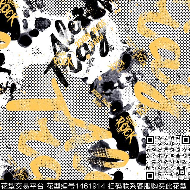 字母波点审传统印花华亿平台下载（图片编号: 1461914） - 瓦栏（Walan）