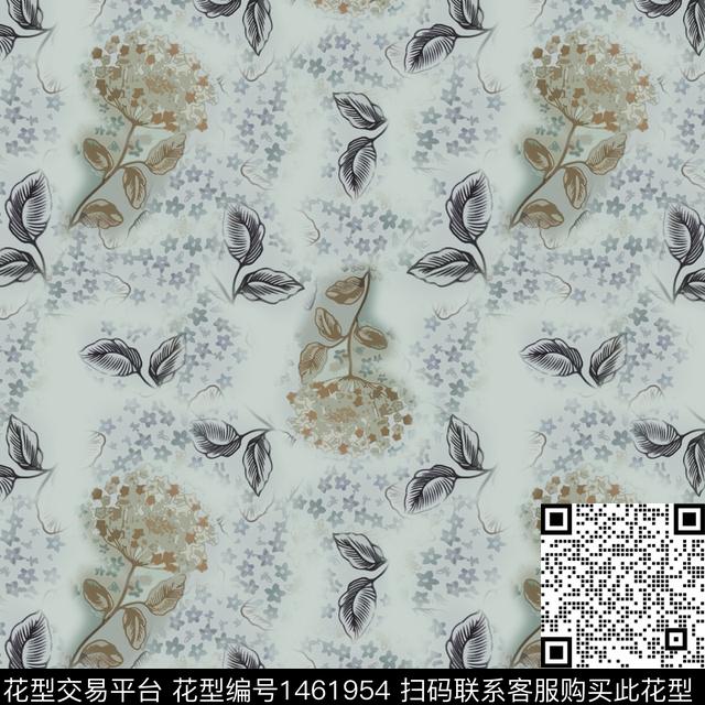 花卉大牌风小碎花传统印花华亿平台下载（图片编号: 1461954） - 瓦栏（Walan）