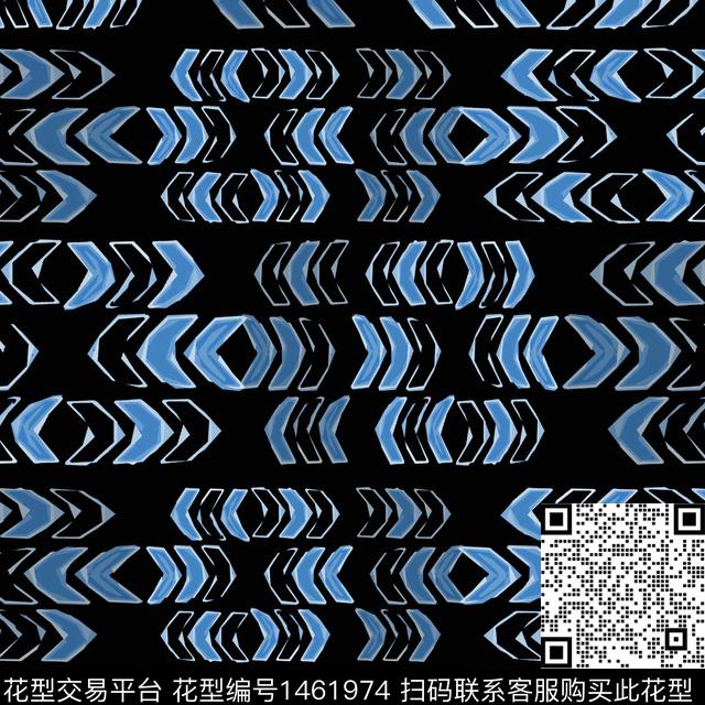 几何民族风条纹图案传统印花华亿平台下载（图片编号: 1461974） - 瓦栏（Walan）