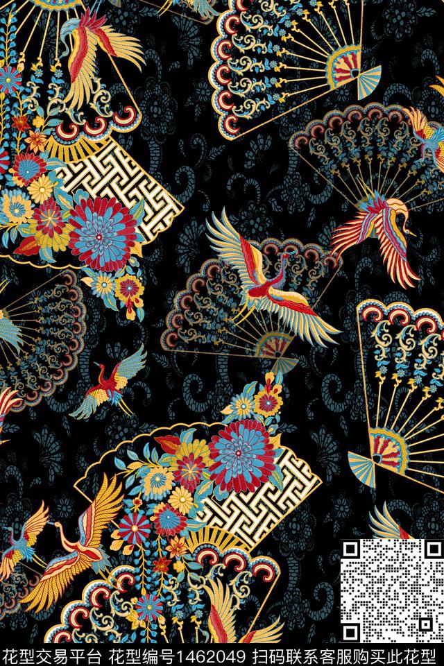 数码华亿平台香云纱中国风数码印花华亿平台下载（图片编号: 1462049） - 瓦栏（Walan）