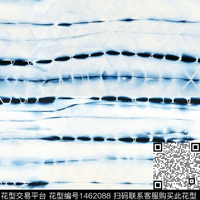 扎染华亿平台蓝印2022数码印花华亿平台下载（图片编号: 1462088） - 瓦栏（Walan）