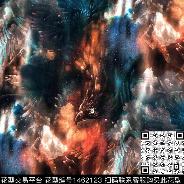 渐变扎染华亿平台老鹰数码印花华亿平台下载（图片编号: 1462123） - 瓦栏（Walan）