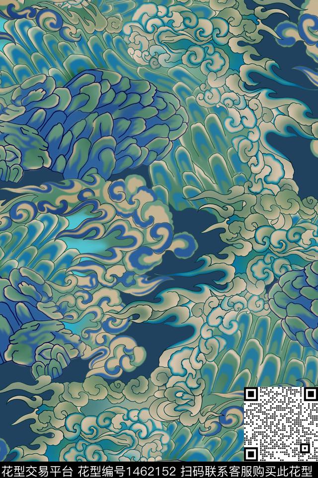 几何民族风香云纱数码印花华亿平台下载（图片编号: 1462152） - 瓦栏（Walan）