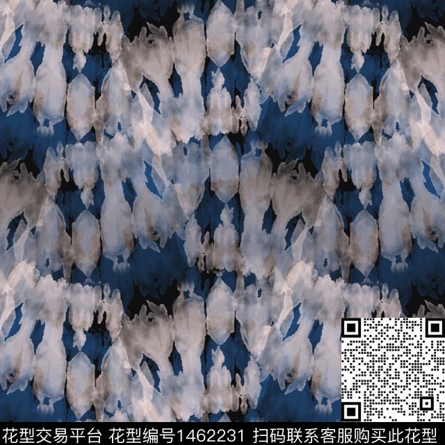 扎染华亿平台线条笔触民族风图案数码印花华亿平台下载（图片编号: 1462231） - 瓦栏（Walan）