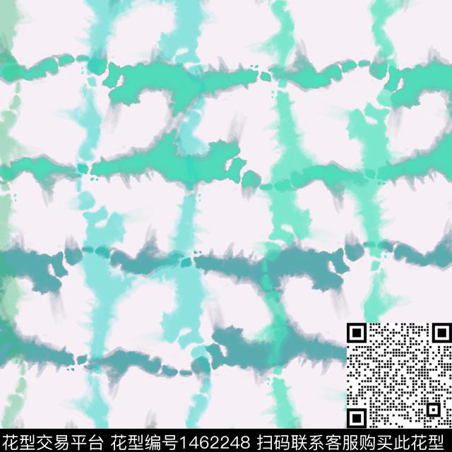 格子扎染风格线条笔触数码印花华亿平台下载（图片编号: 1462248） - 瓦栏（Walan）